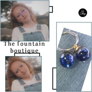 Glitter hoop earrings